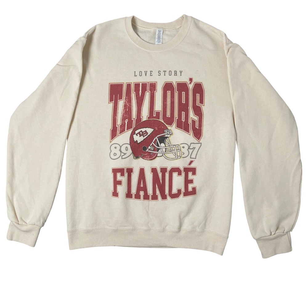 Taylor Swift Graphic Sweatshirt‎ Women Small Love Story NFL Football